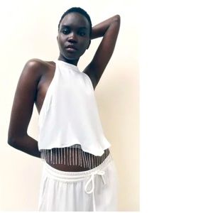 Zara fringed halter top size XS